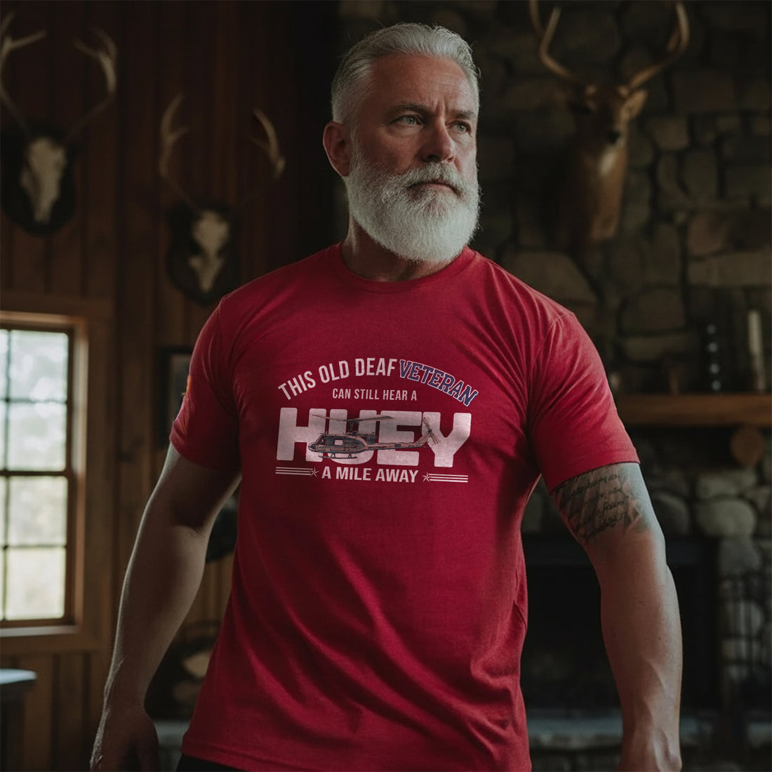 This Old Deaf Vet Can Still Hear a Huey a T-Shirt