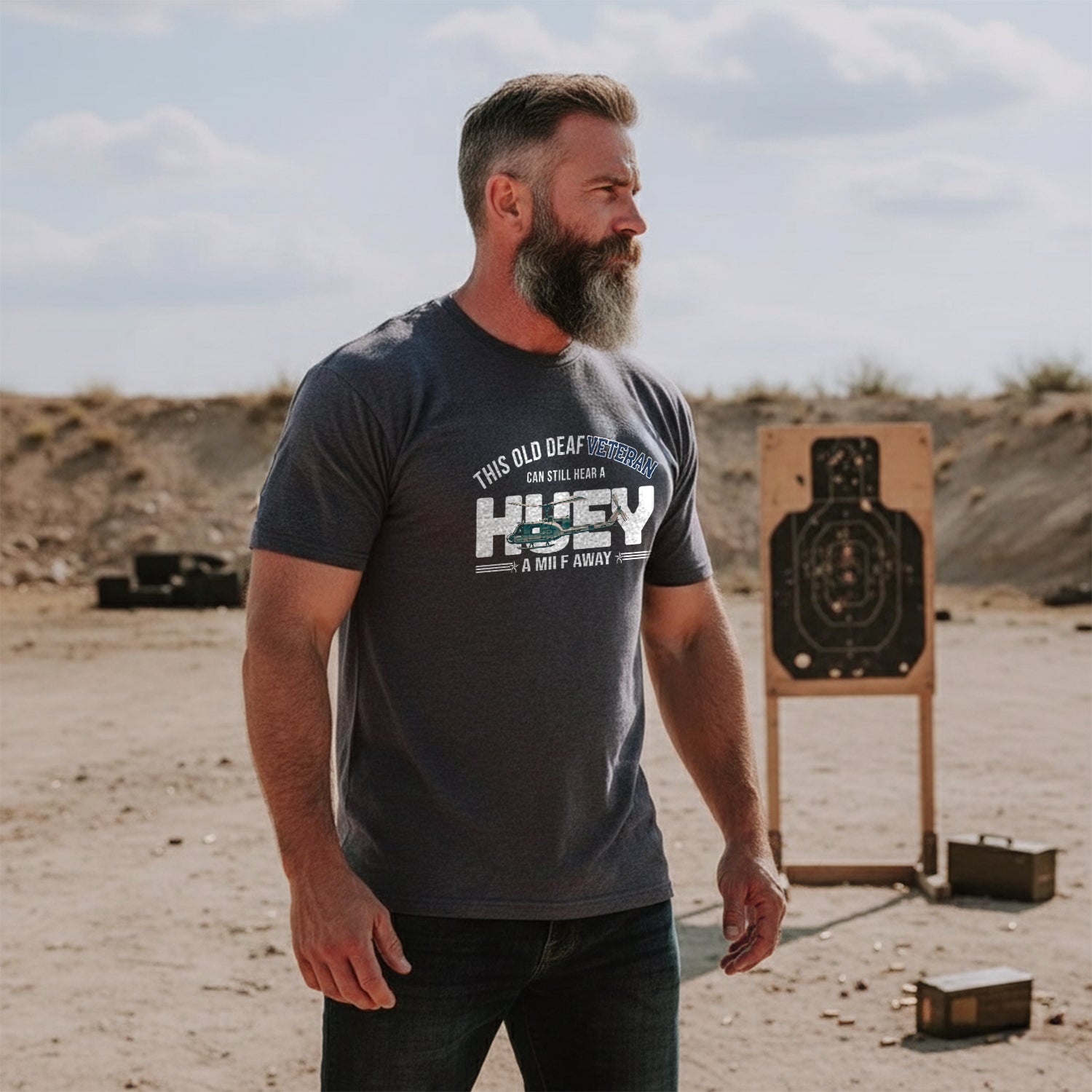 This Old Deaf Vet Can Still Hear a Huey a T-Shirt