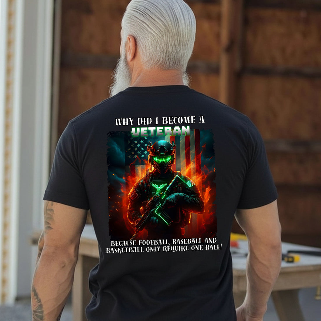 Why Did I Become a Veteran Because Sports T-Shirt