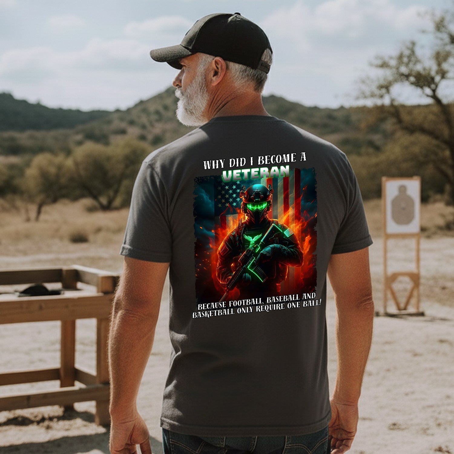 Why Did I Become a Veteran Because Sports T-Shirt