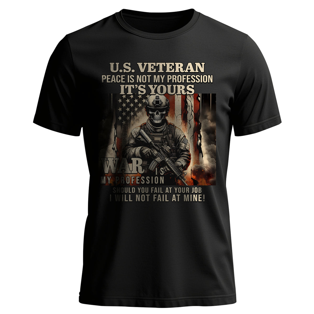 US Veteran Peace Is Not My Profession War T-Shirt Main image