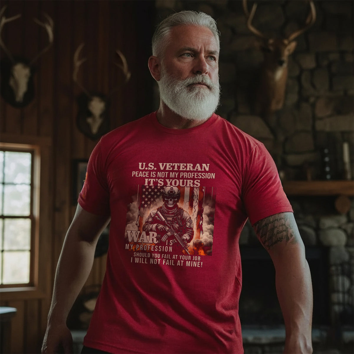 US Veteran Peace Is Not My Profession War Is My Profession I Will Not Fail T-Shirt