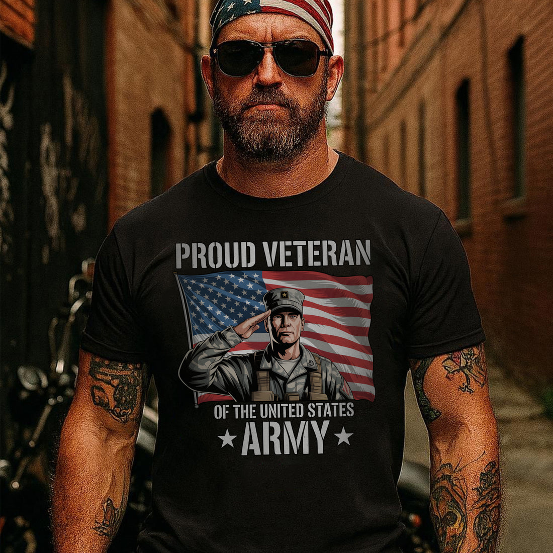 Proud Veteran of the US Army Military Service Patriotic Pride T-Shirt