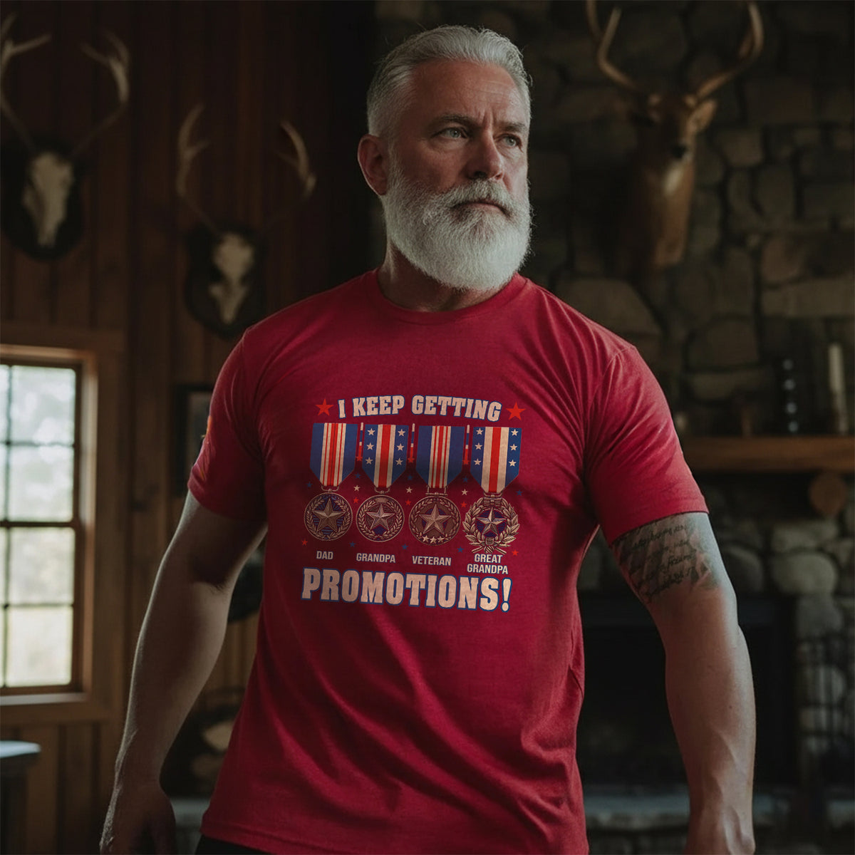 Dad Grandpa Veteran Great-Grandpa I Keep T-Shirt