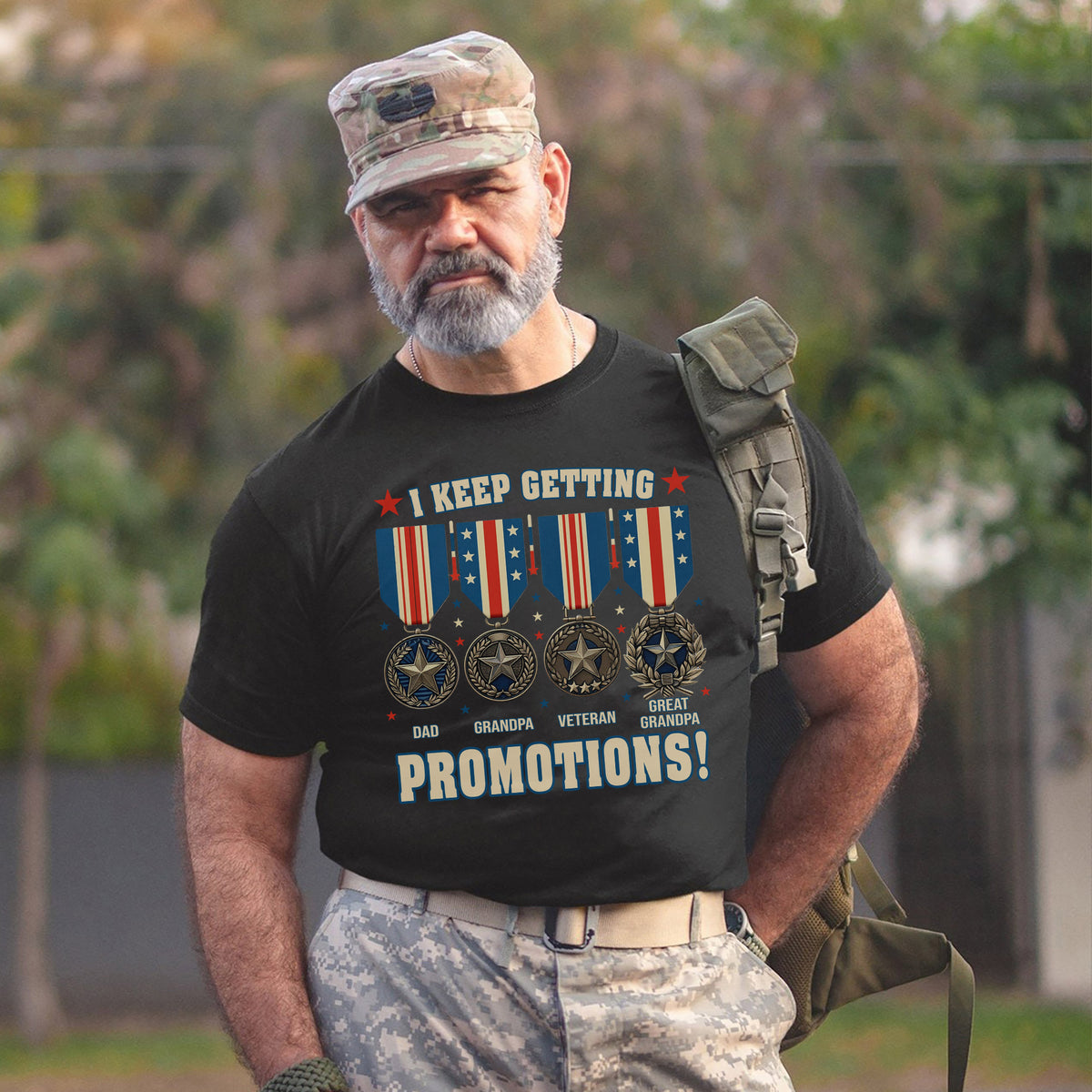 Dad Grandpa Veteran Great-Grandpa I Keep T-Shirt
