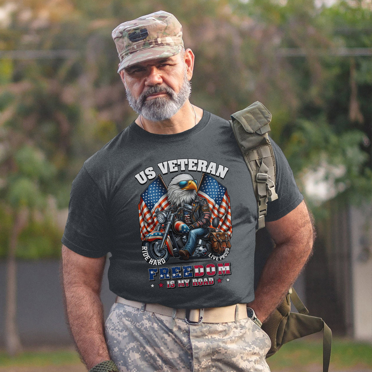 Veteran Freedom Is My Road Proud US T-Shirt