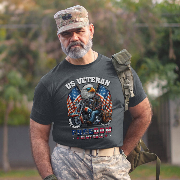 Veteran Freedom Is My Road Proud US T-Shirt
