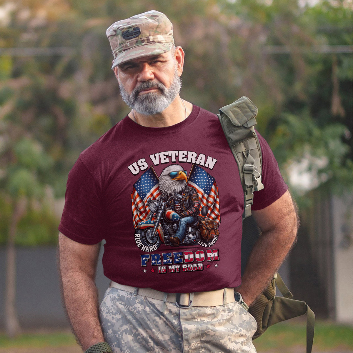 Veteran Freedom Is My Road Proud US T-Shirt