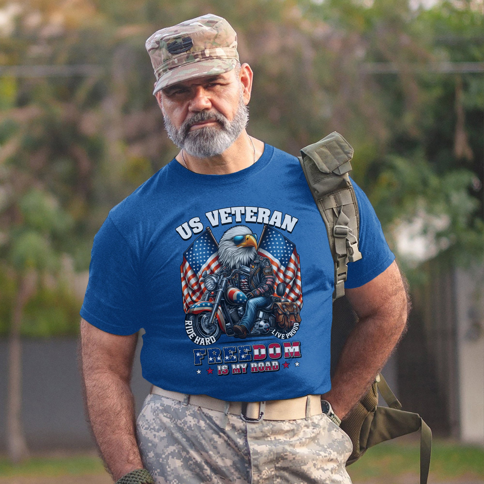 Veteran Freedom Is My Road Proud US Military Patriotic Pride T-Shirt