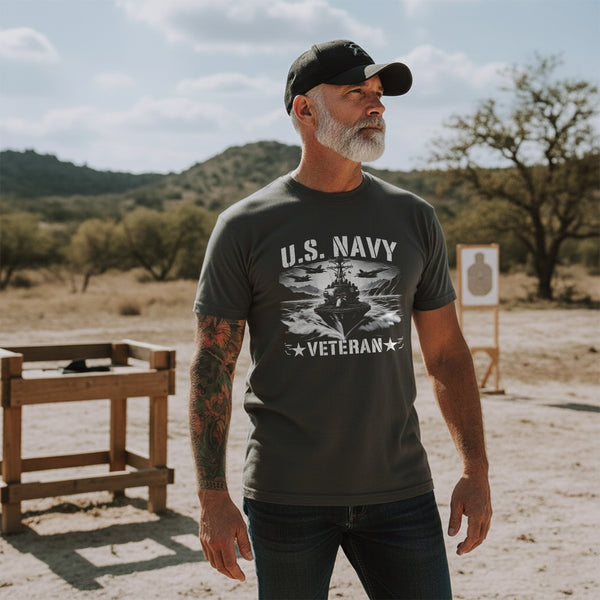 US Navy Veteran Proud Military Service T-Shirt