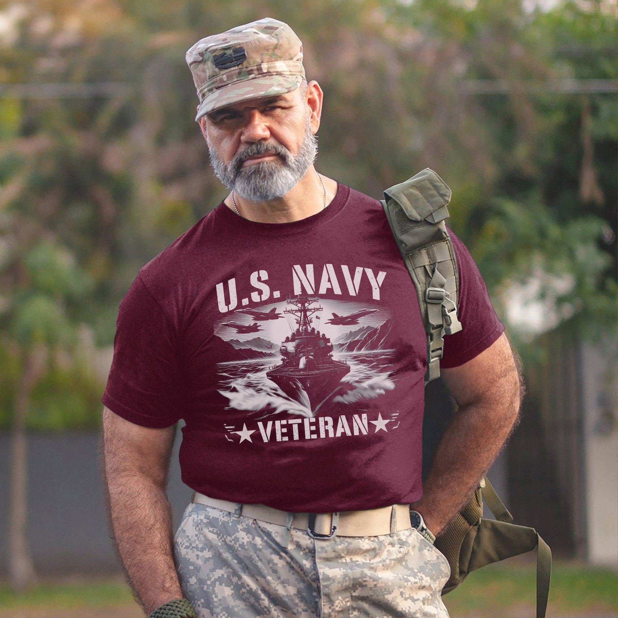 US Navy Veteran Proud Military Service Honor and Patriotic Pride T-Shirt