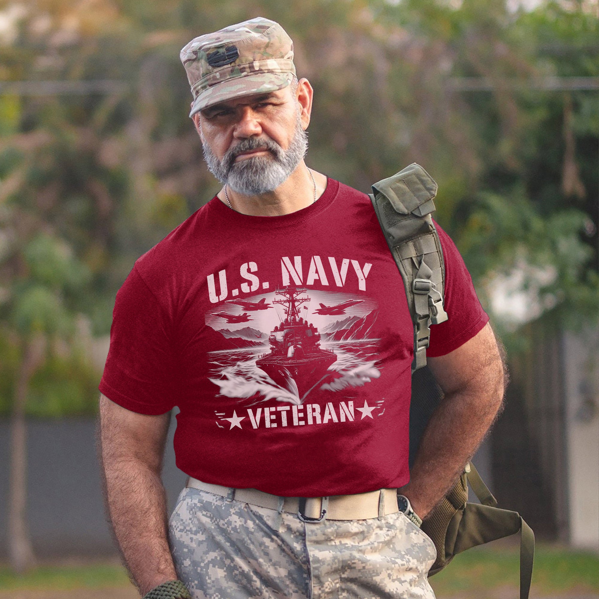 US Navy Veteran Proud Military Service Honor and Patriotic Pride T-Shirt
