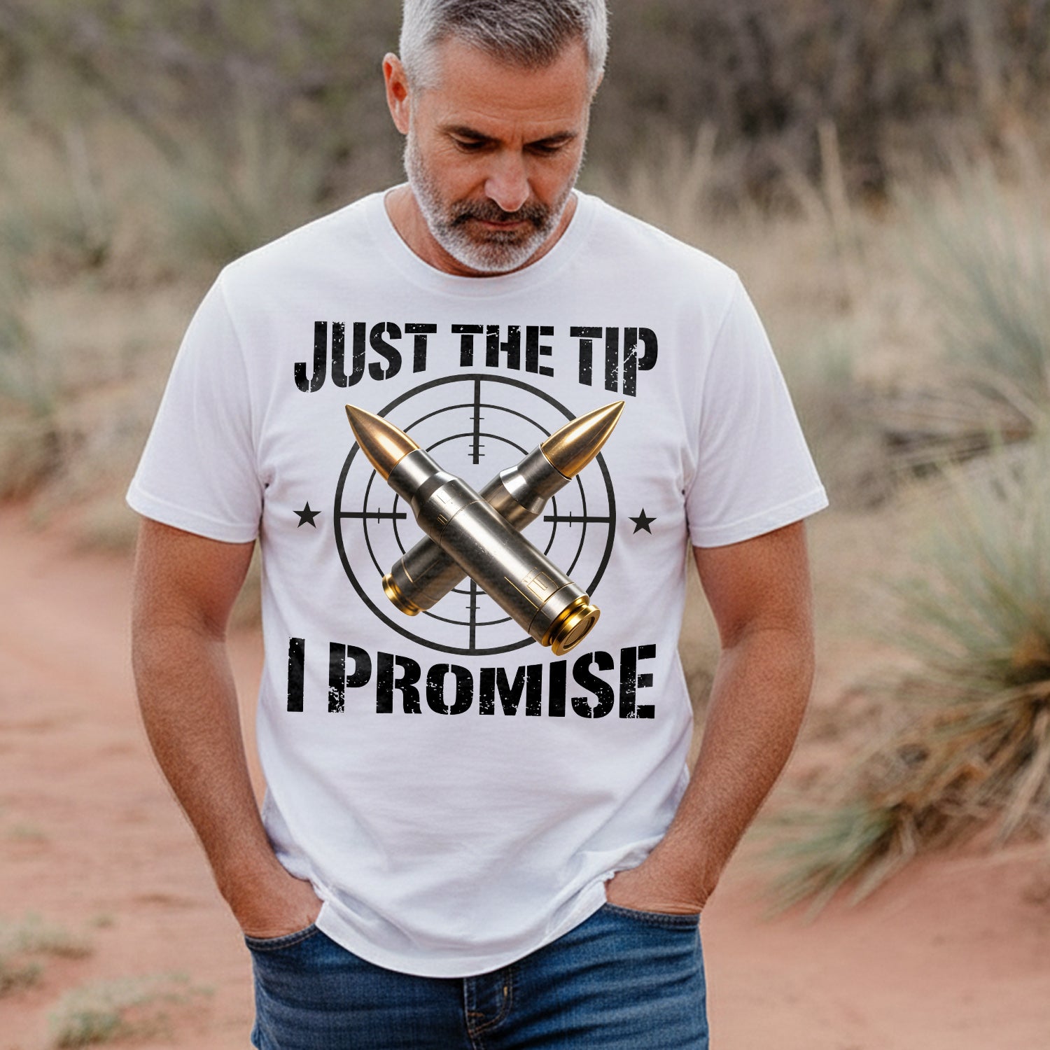 Just the Tip I Promise Funny US Military T-Shirt Secondary image