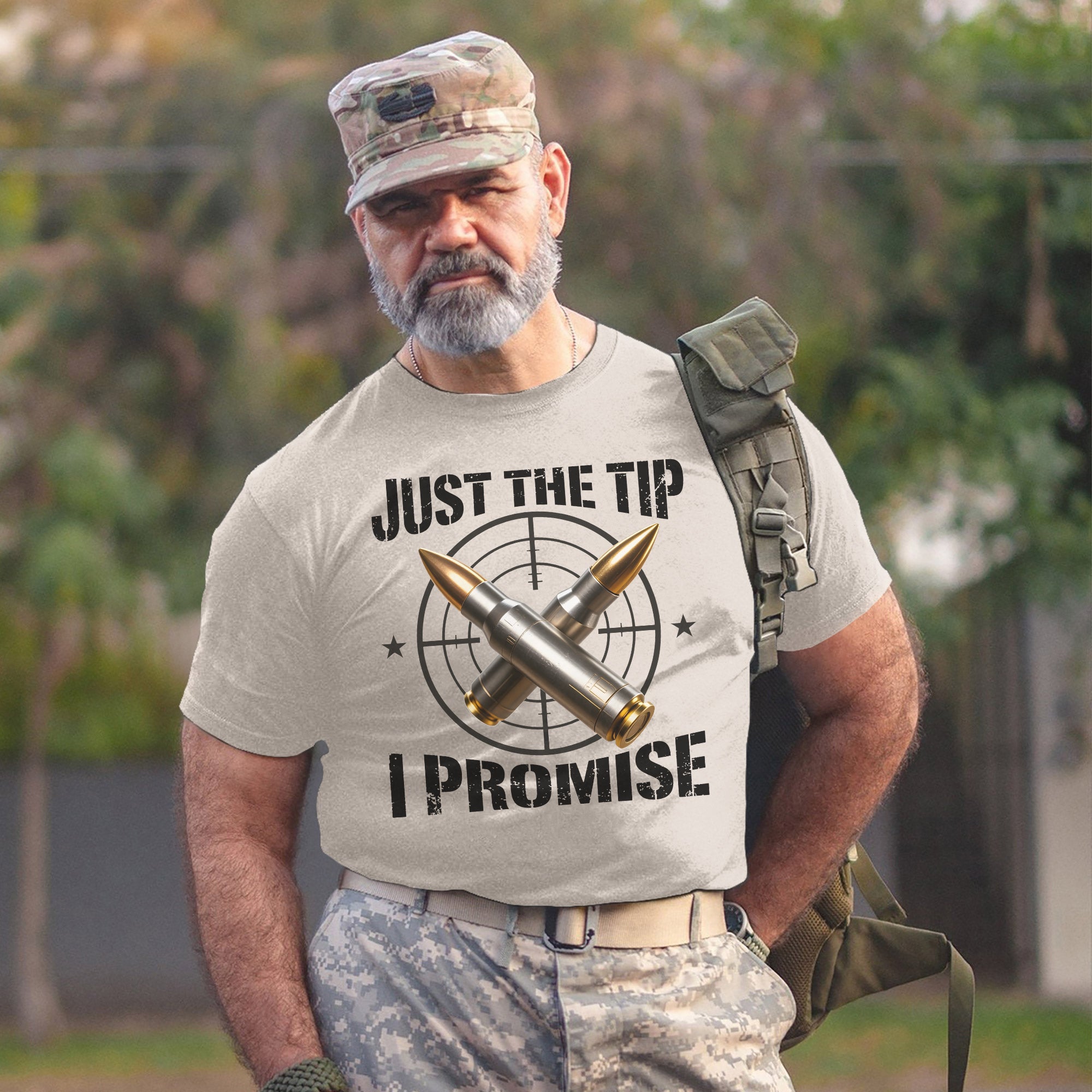 Just the Tip I Promise Funny US Military Veteran Patriotic Humor T-Shirt