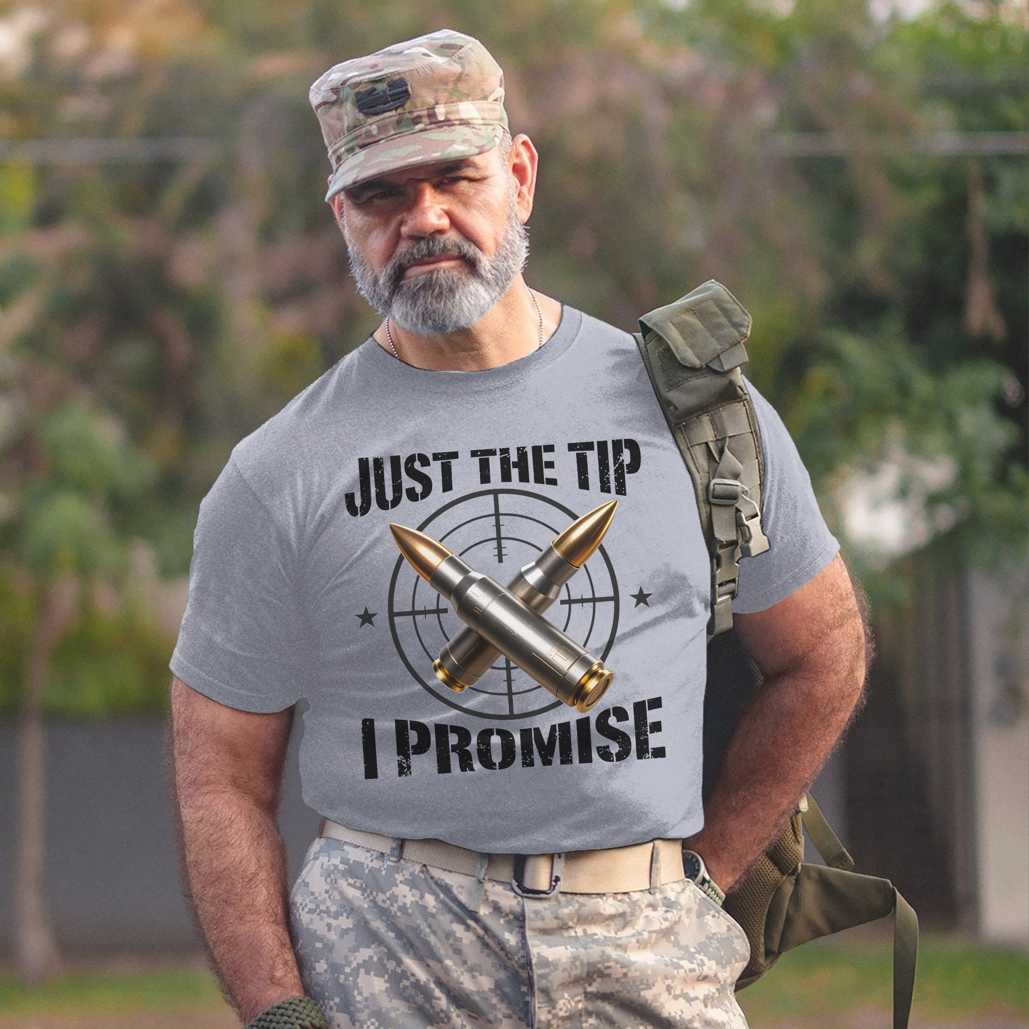Just the Tip I Promise Funny US Military Veteran Patriotic Humor T-Shirt