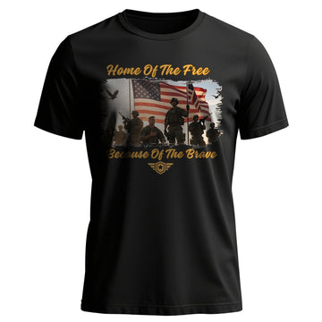 Home of the Free Because of the Brave duty T-Shirt