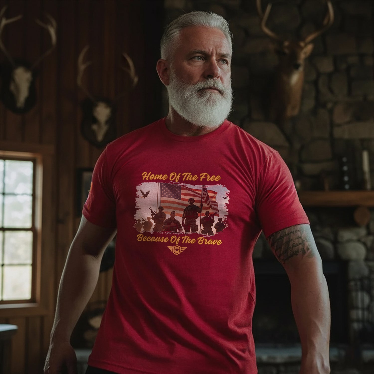 Home of the Free Because of the Brave T-Shirt Secondary image