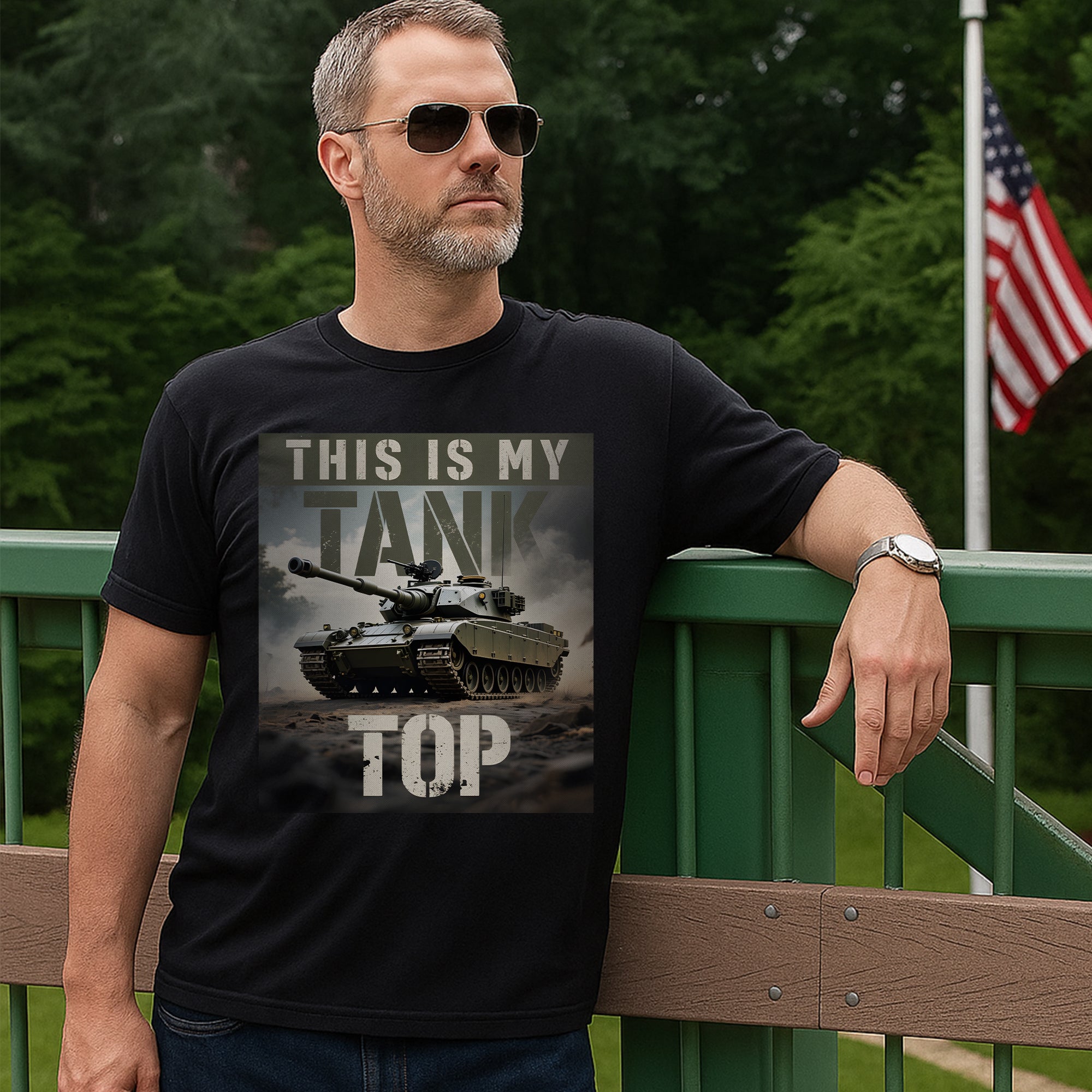 This Is My Tank Top Funny US Military Veteran Patriotic Humor Pride T-Shirt