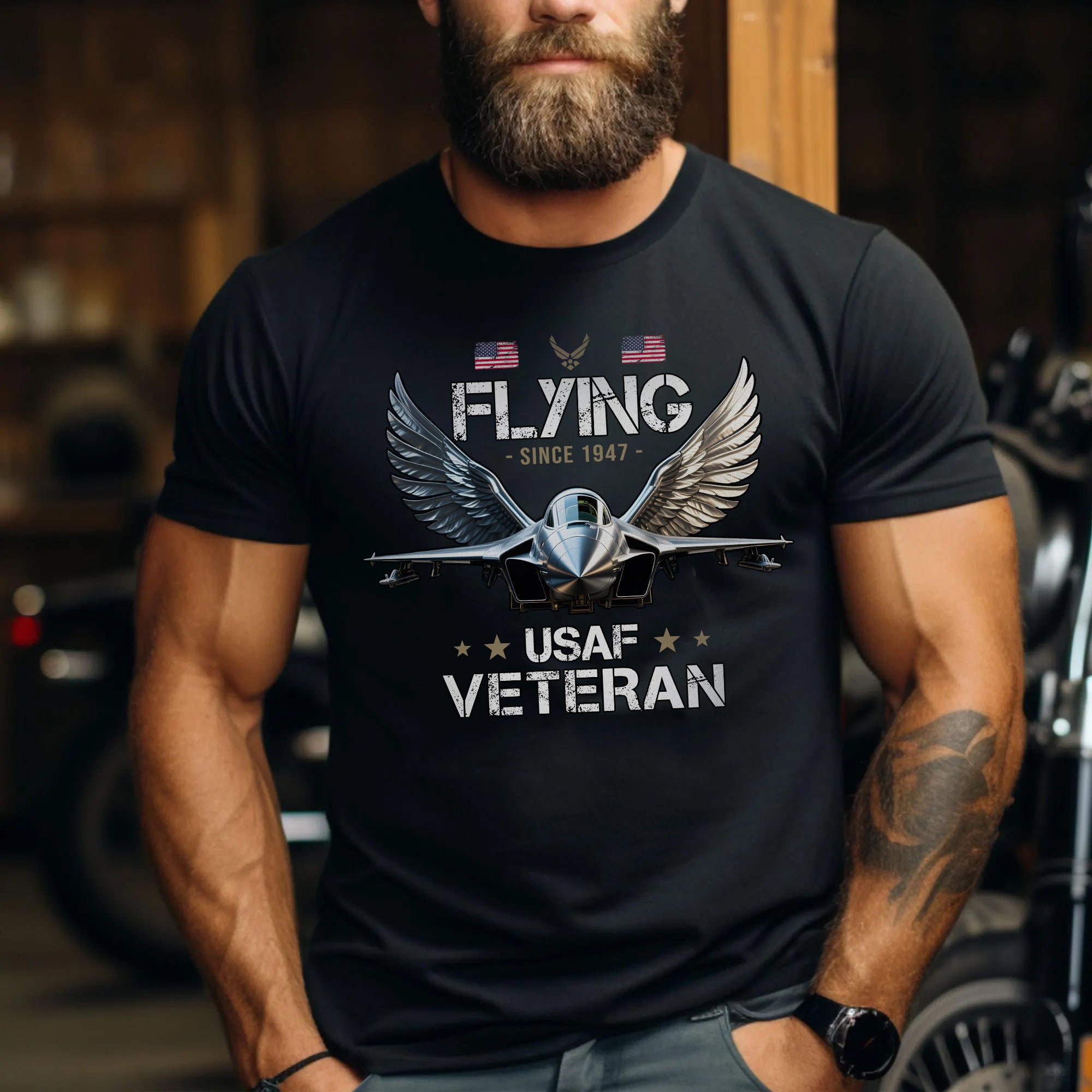Flying Since 1947 USAF Veteran Proud United States Air Force Military Patriotic Pride T-Shirt