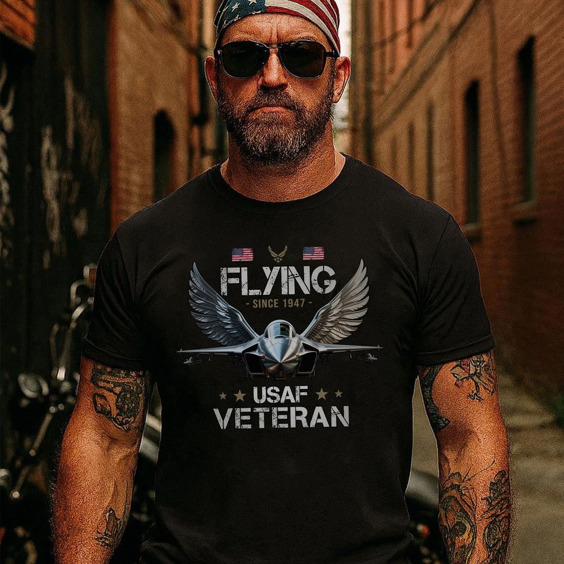 Flying Since 1947 USAF Veteran Proud United States Air Force Military Patriotic Pride T-Shirt