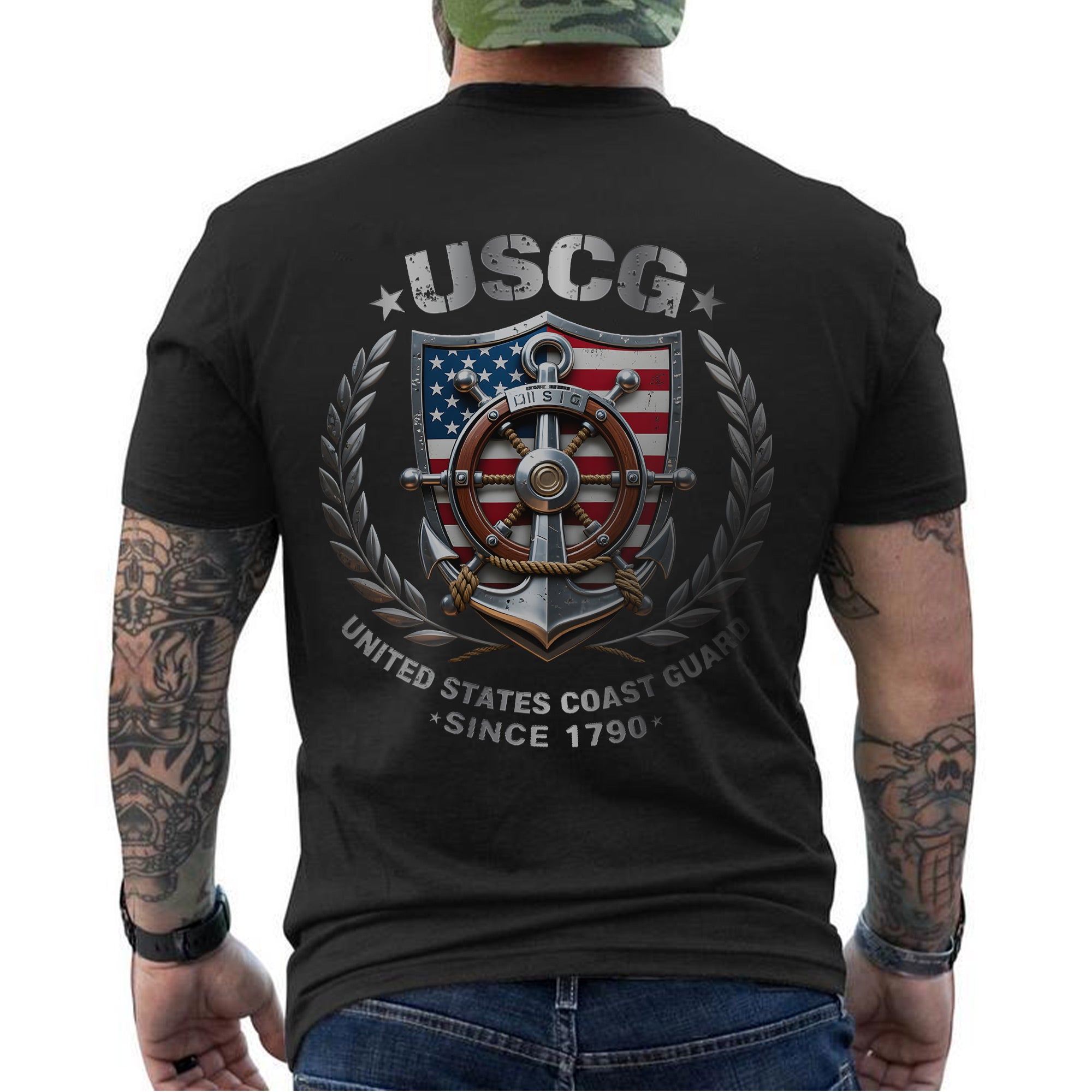 USCG United States Coast Guard Since 1790 Proud Military Veteran Patriotic Service T-Shirt