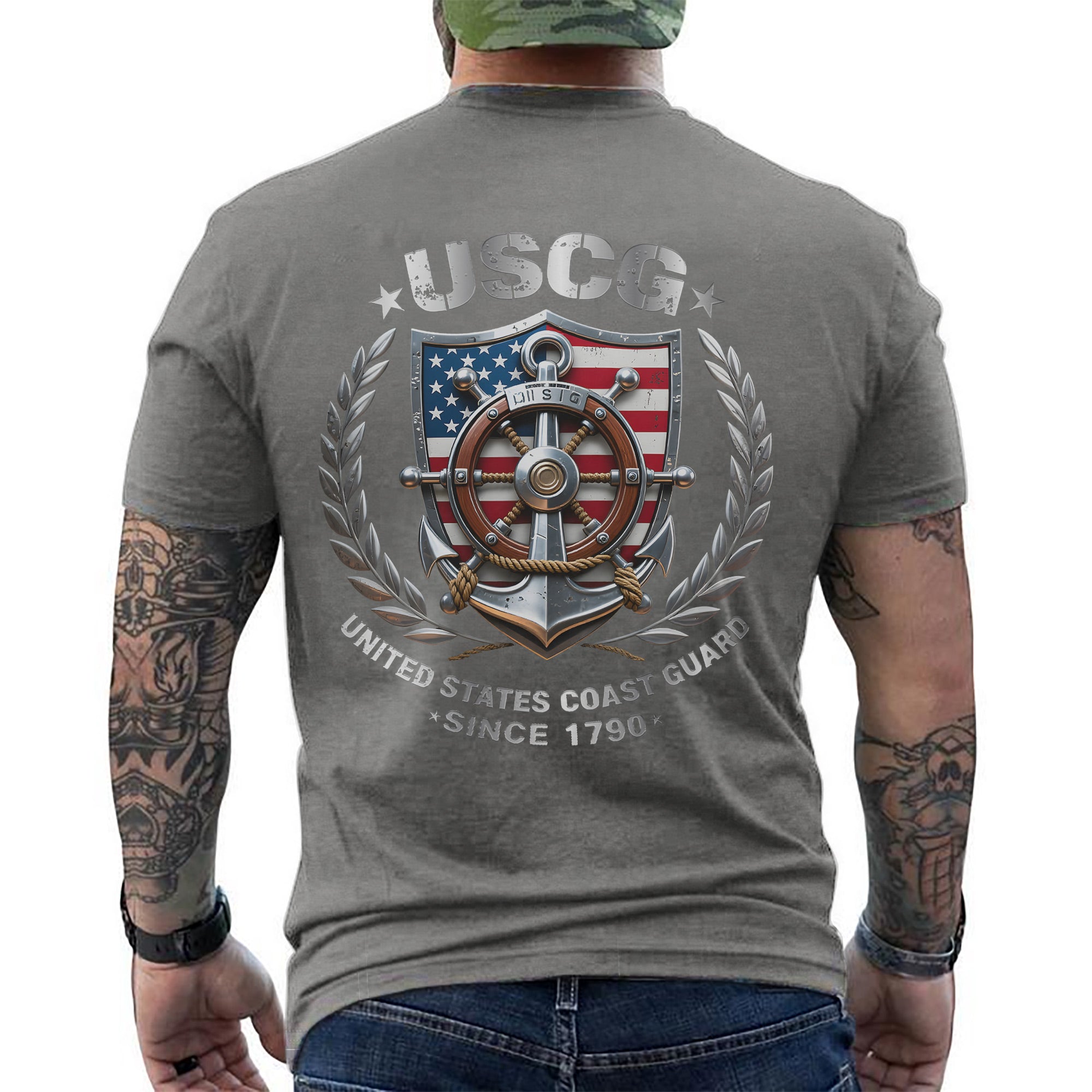 USCG United States Coast Guard Since 1790 Proud Military Veteran Patriotic Service T-Shirt