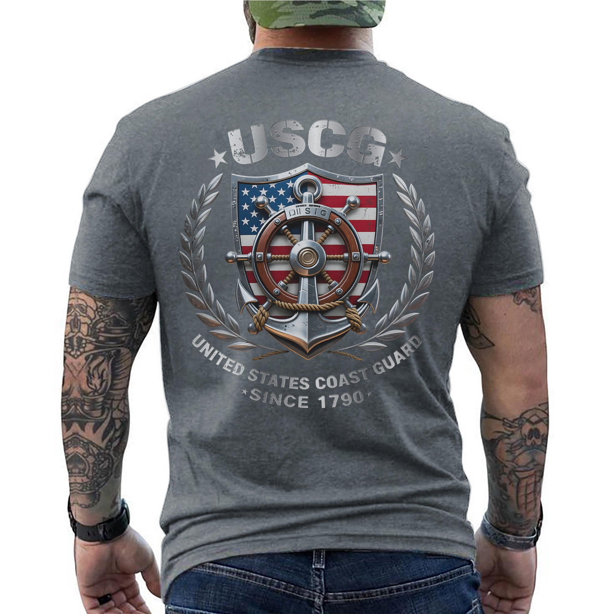 USCG United States Coast Guard Since 1790 Proud Military Veteran Patriotic Service T-Shirt