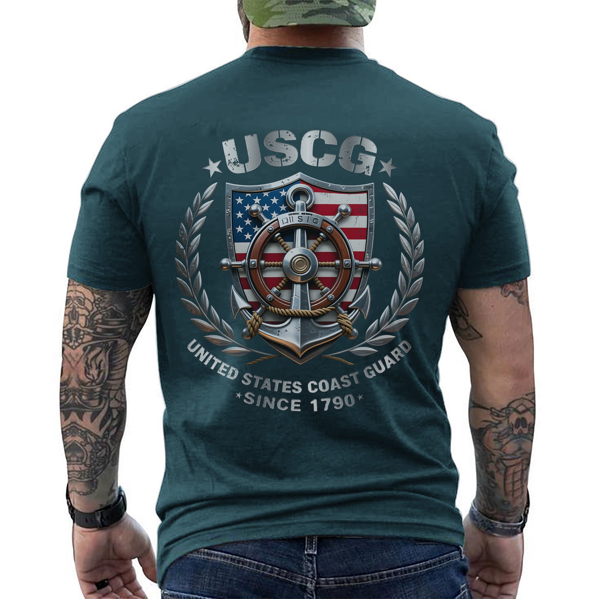 USCG United States Coast Guard Since 1790 Proud Military Veteran Patriotic Service T-Shirt
