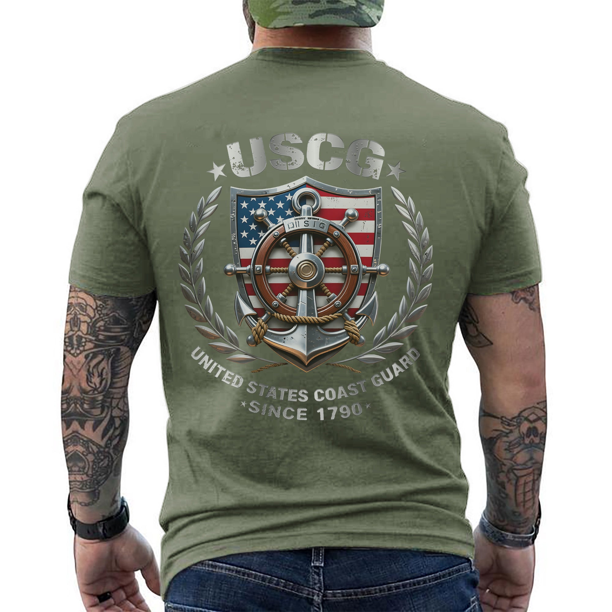 USCG United States Coast Guard Since 1790 Proud Military Veteran Patriotic Service T-Shirt