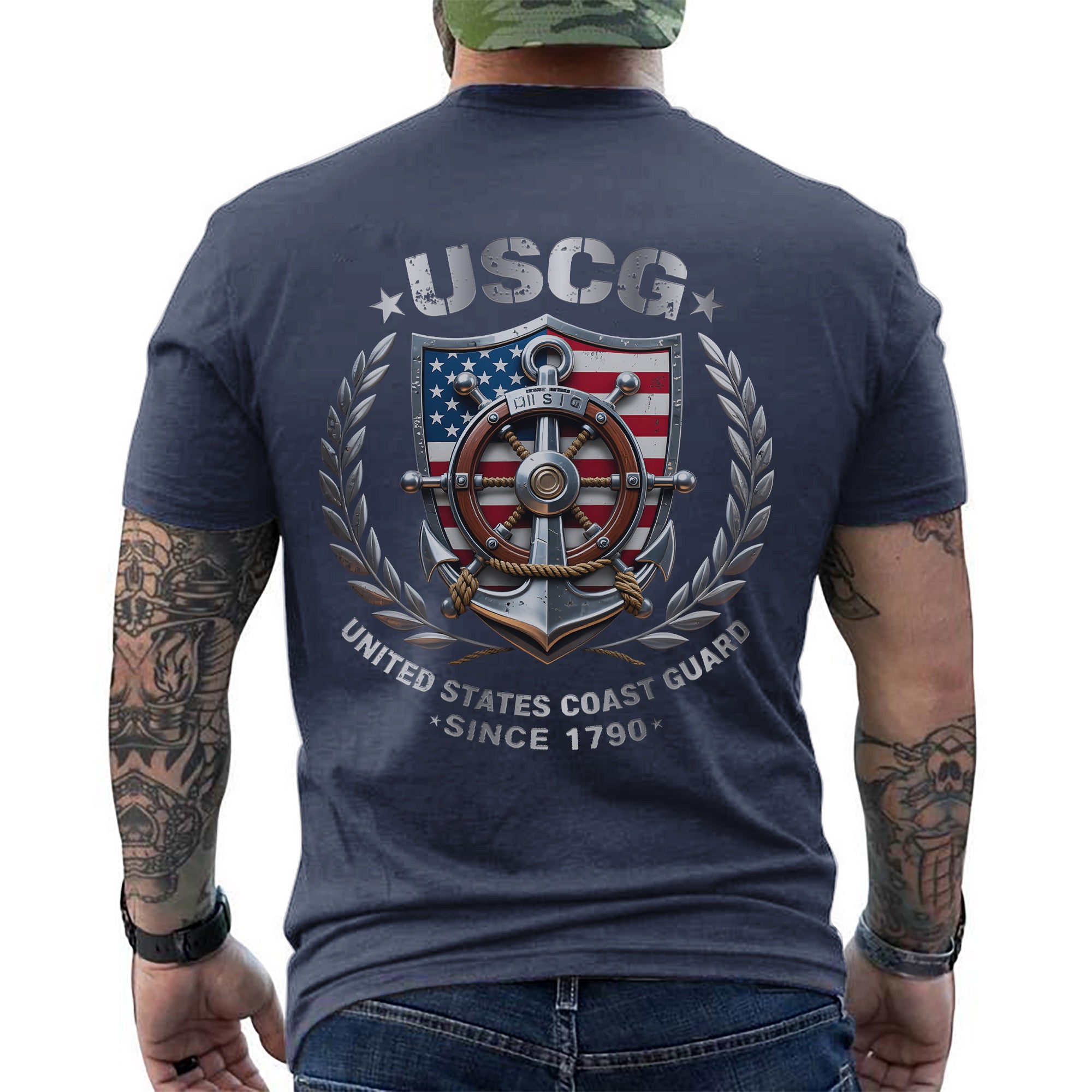 USCG United States Coast Guard Since 1790 Proud Military Veteran Patriotic Service T-Shirt