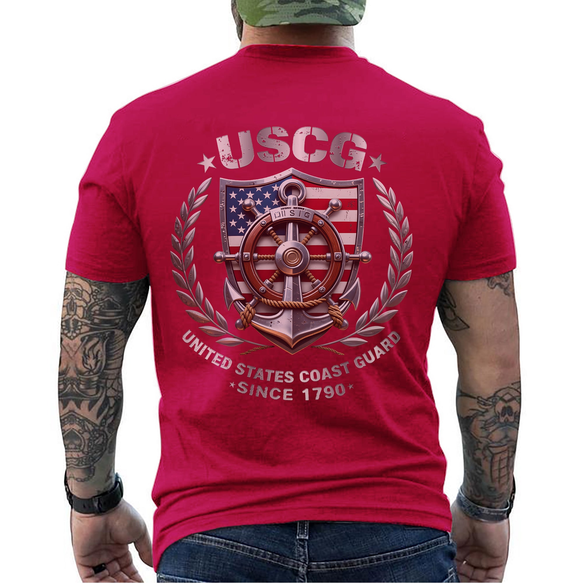 USCG United States Coast Guard Since 1790 Proud Military Veteran Patriotic Service T-Shirt