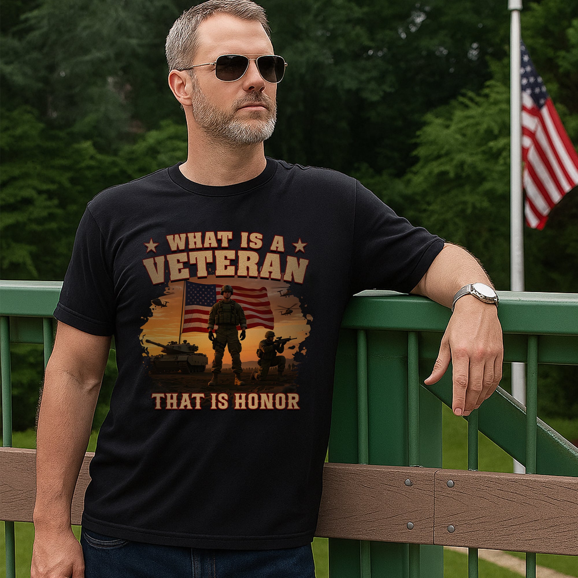 What Is a Veteran That Is Honor Proud US Military Patriotic Service Pride T-Shirt