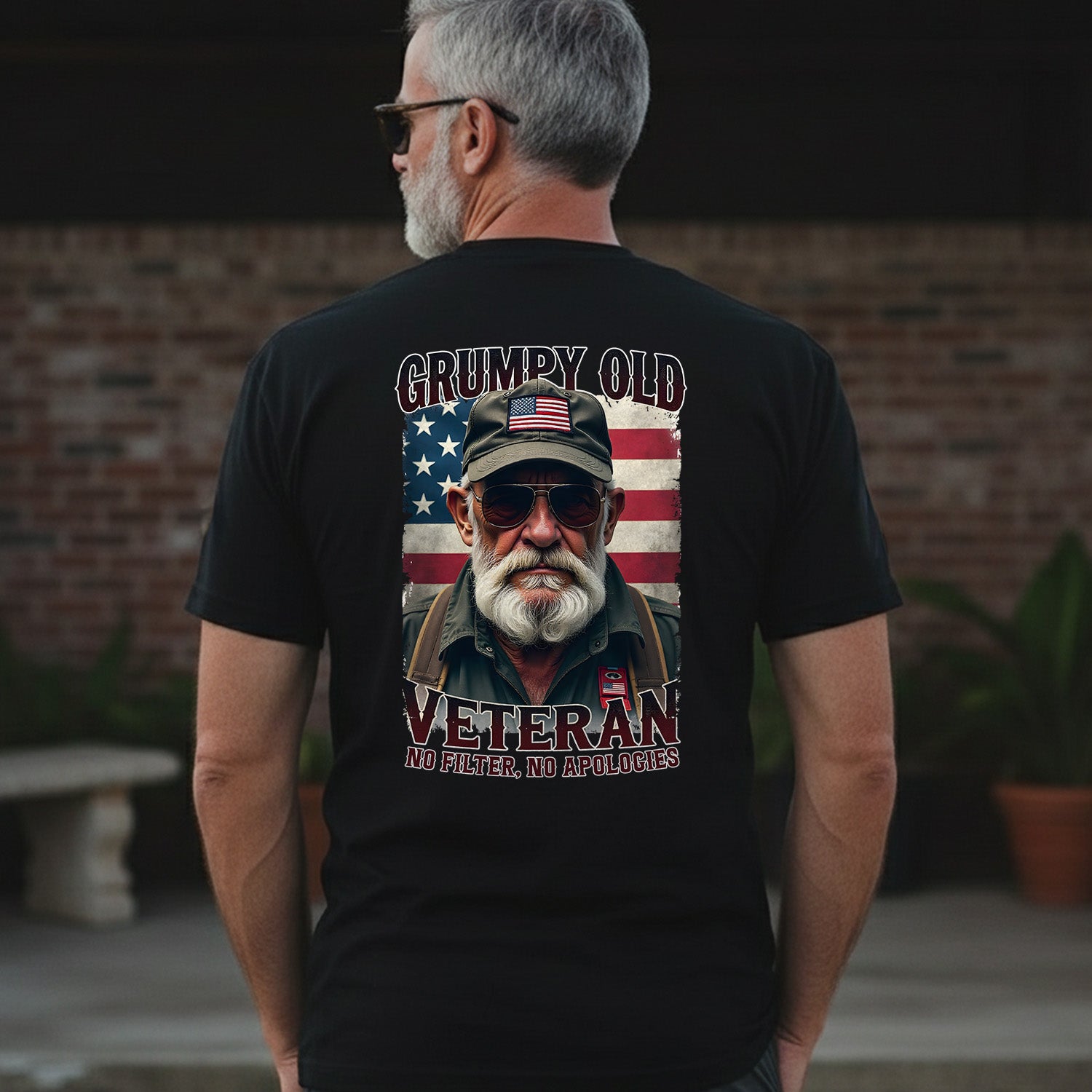 Grumpy Old Veteran No Filter No Apologies T-Shirt