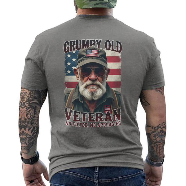 Grumpy Old Veteran No Filter No Apologies T-Shirt