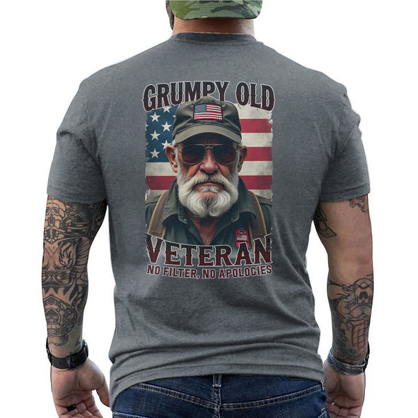 Grumpy Old Veteran No Filter No Apologies T-Shirt