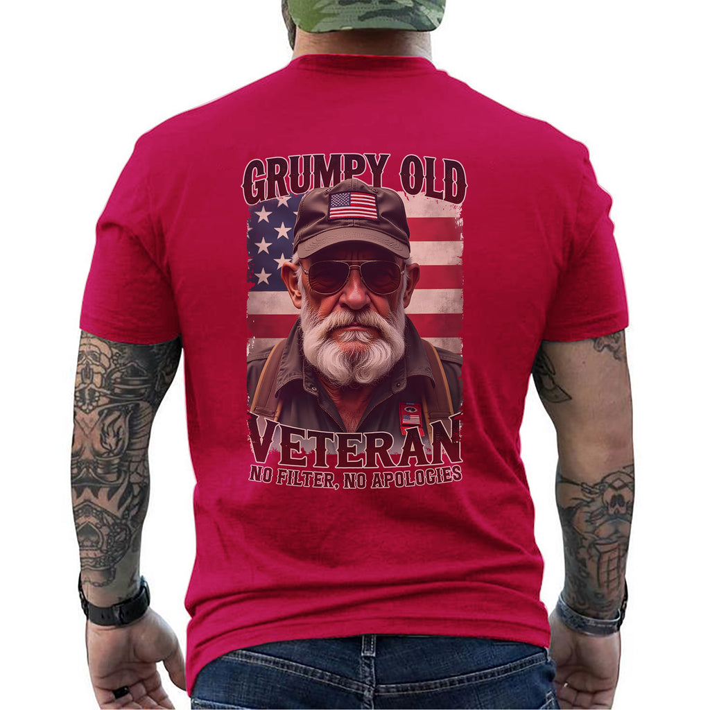 Grumpy Old Veteran No Filter No Apologies T-Shirt