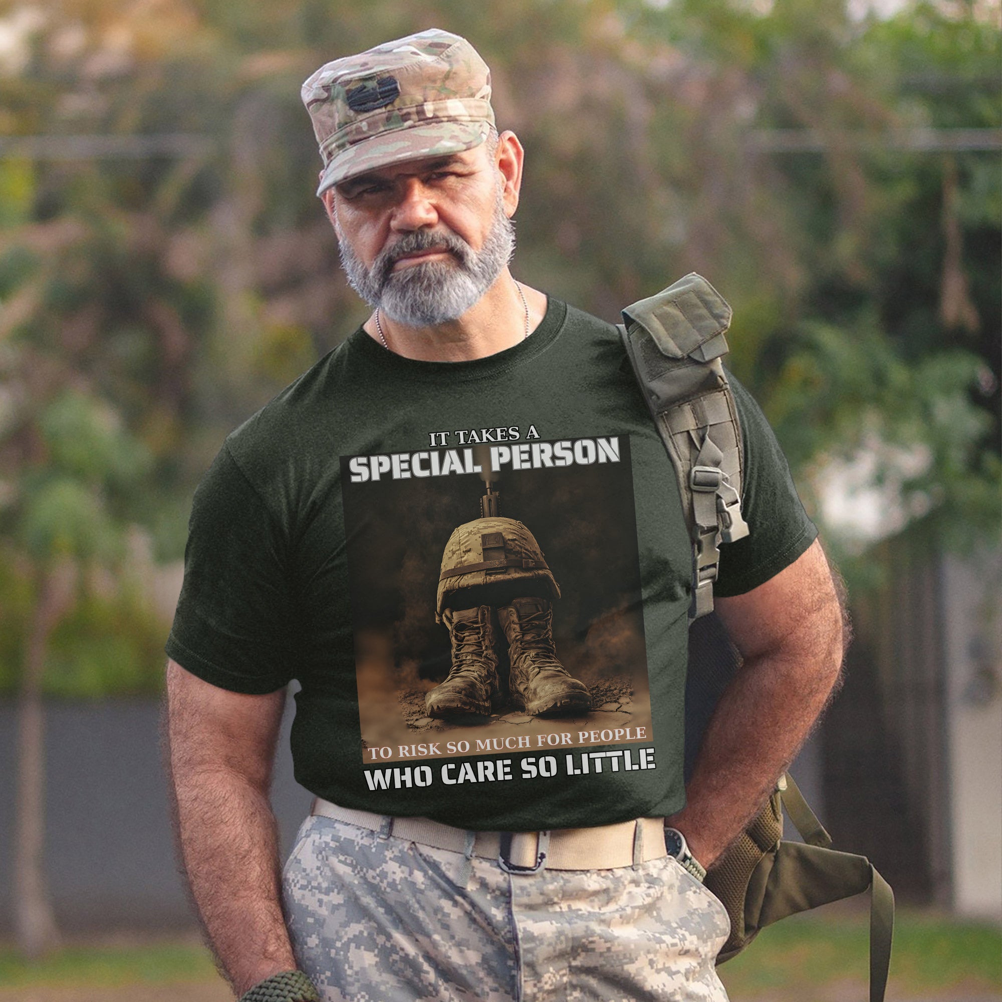 It Takes a Special Person to Risk So Much for People Who Care So Little US Military Veteran T-Shirt