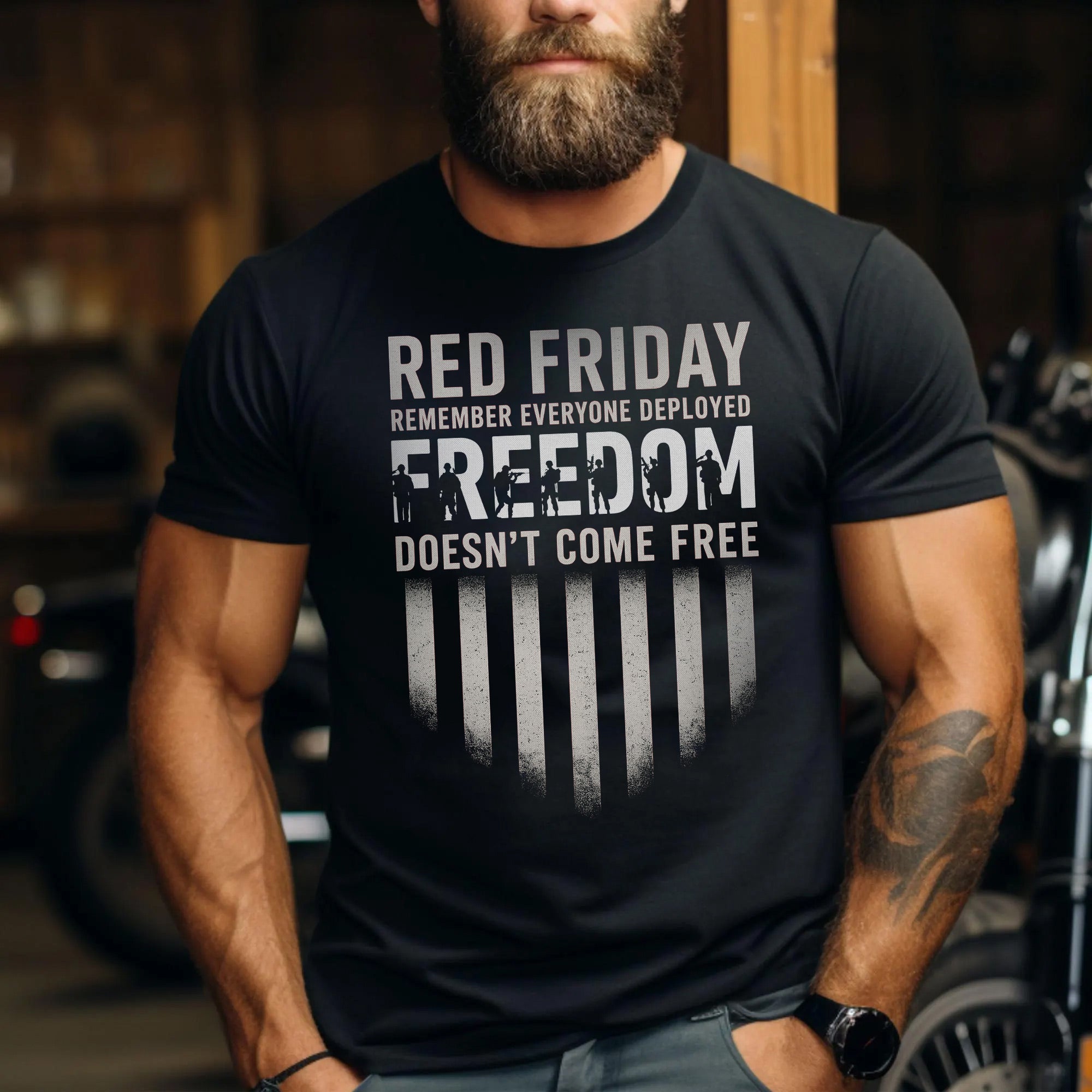 Red Friday Freedom Doesn’t Come Free Proud US Military Veteran Support T-Shirt