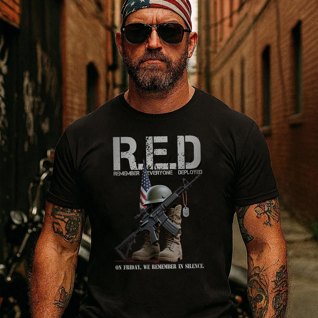 Remember Everyone Deployed On Friday We Remember in Silence US Military Veteran T-Shirt