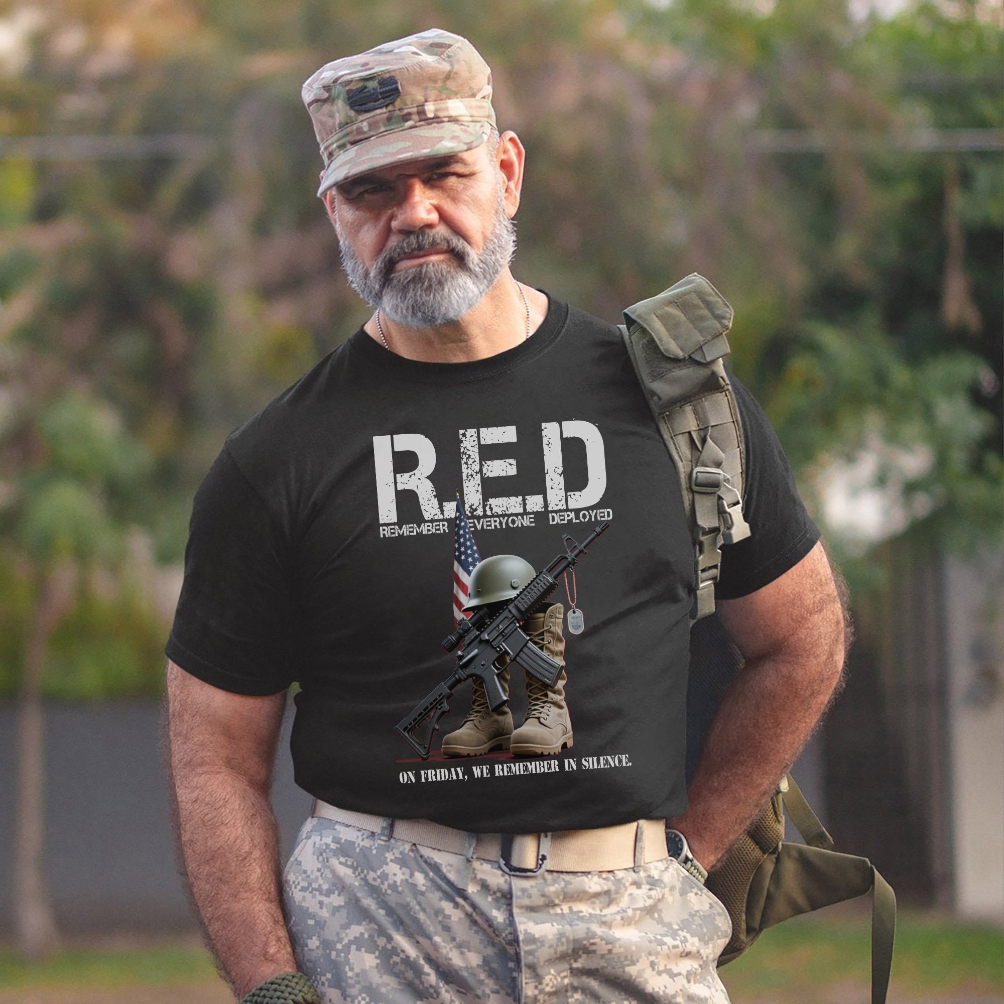 Remember Everyone Deployed On Friday We Remember in Silence US Military Veteran T-Shirt