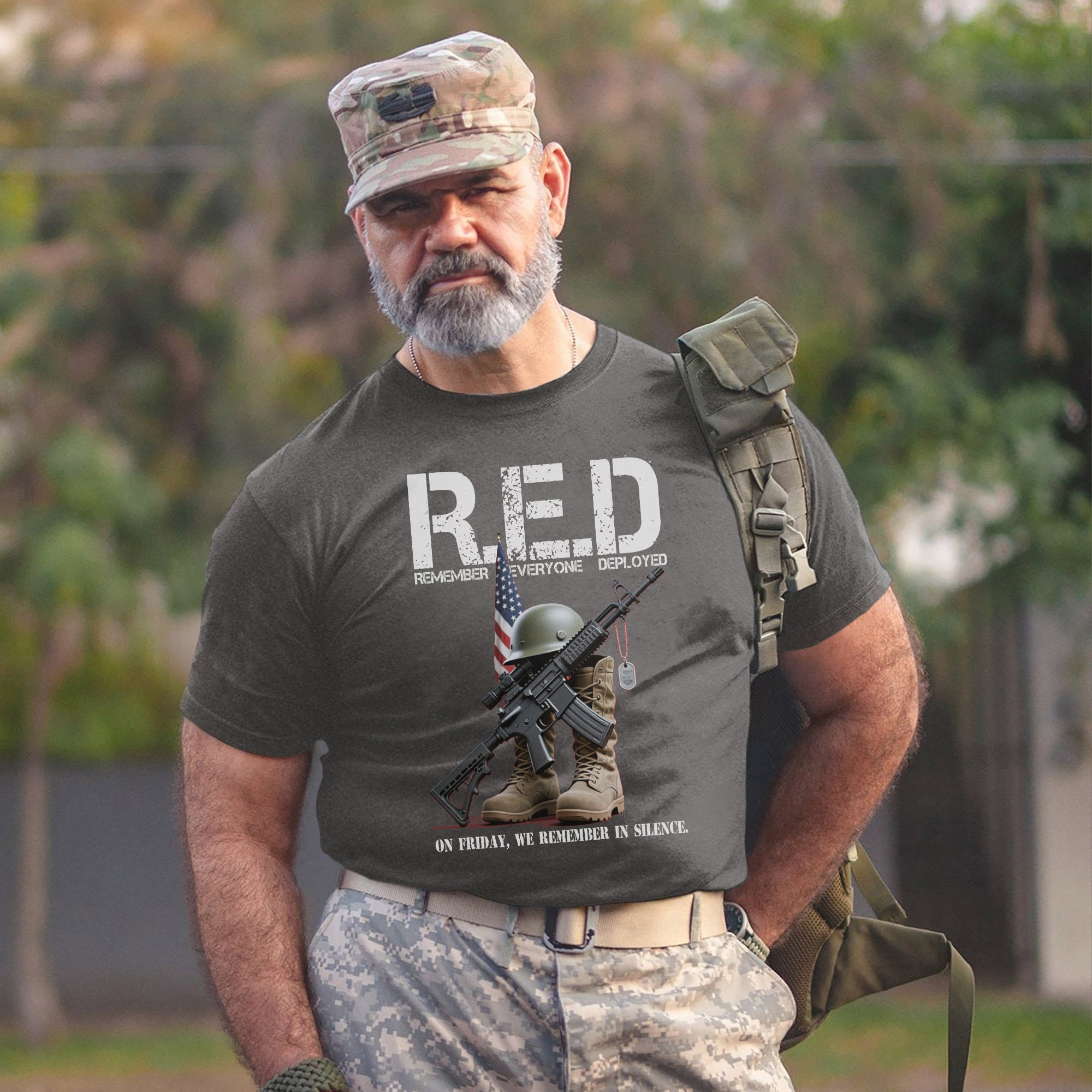 Remember Everyone Deployed On Friday We Remember in Silence US Military Veteran T-Shirt