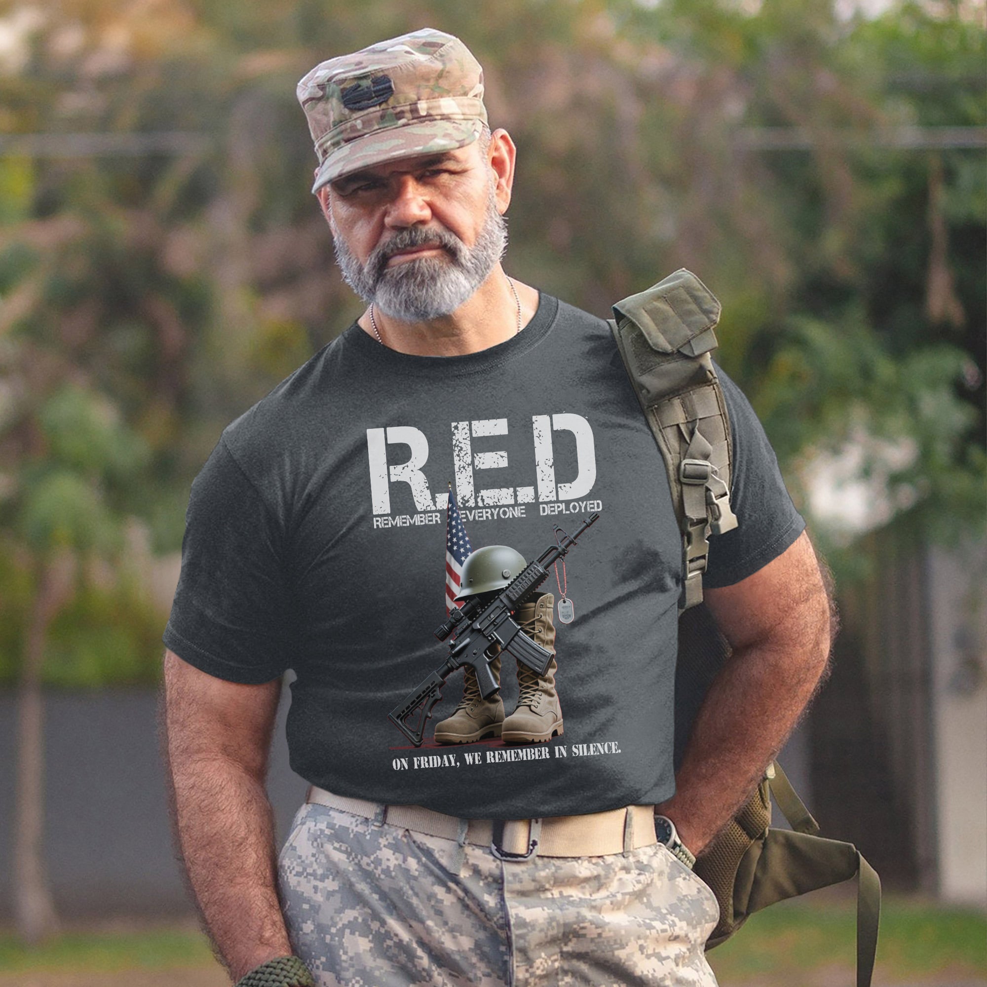 Remember Everyone Deployed On Friday We Remember in Silence US Military Veteran T-Shirt