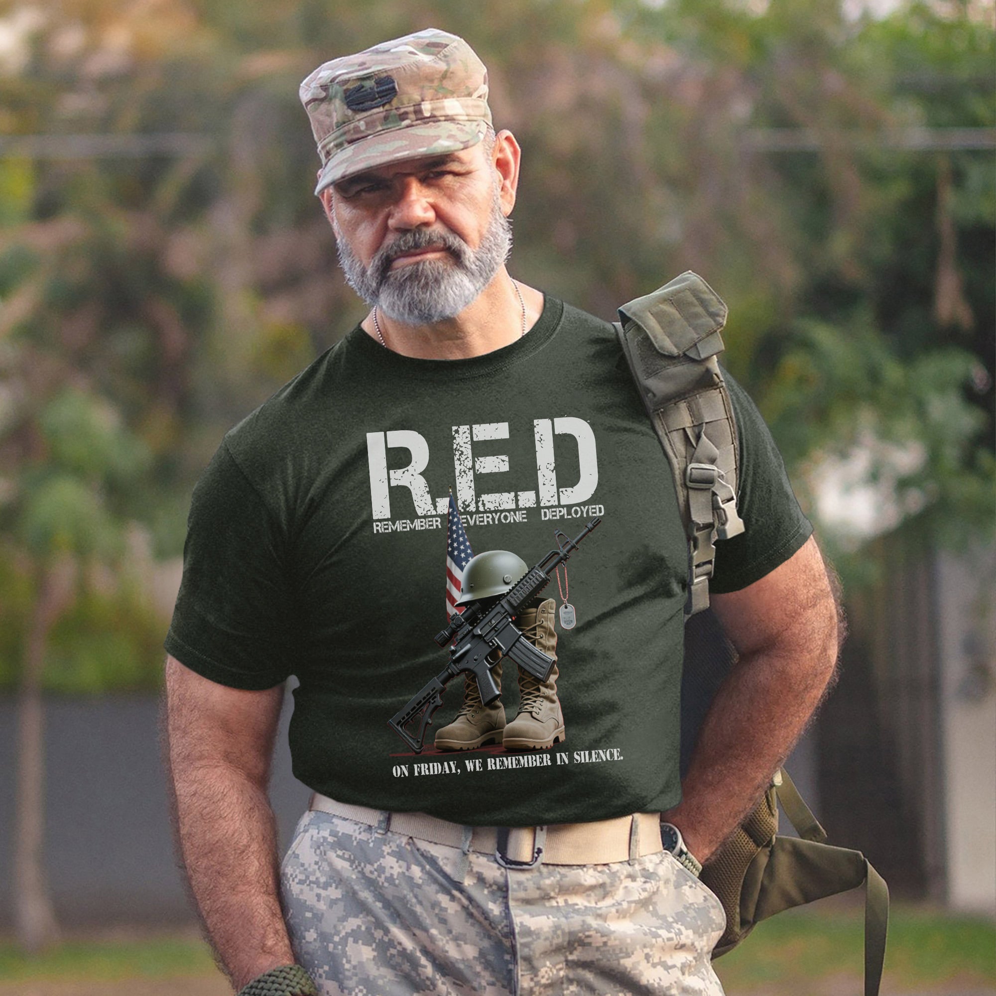 Remember Everyone Deployed On Friday We Remember in Silence US Military Veteran T-Shirt