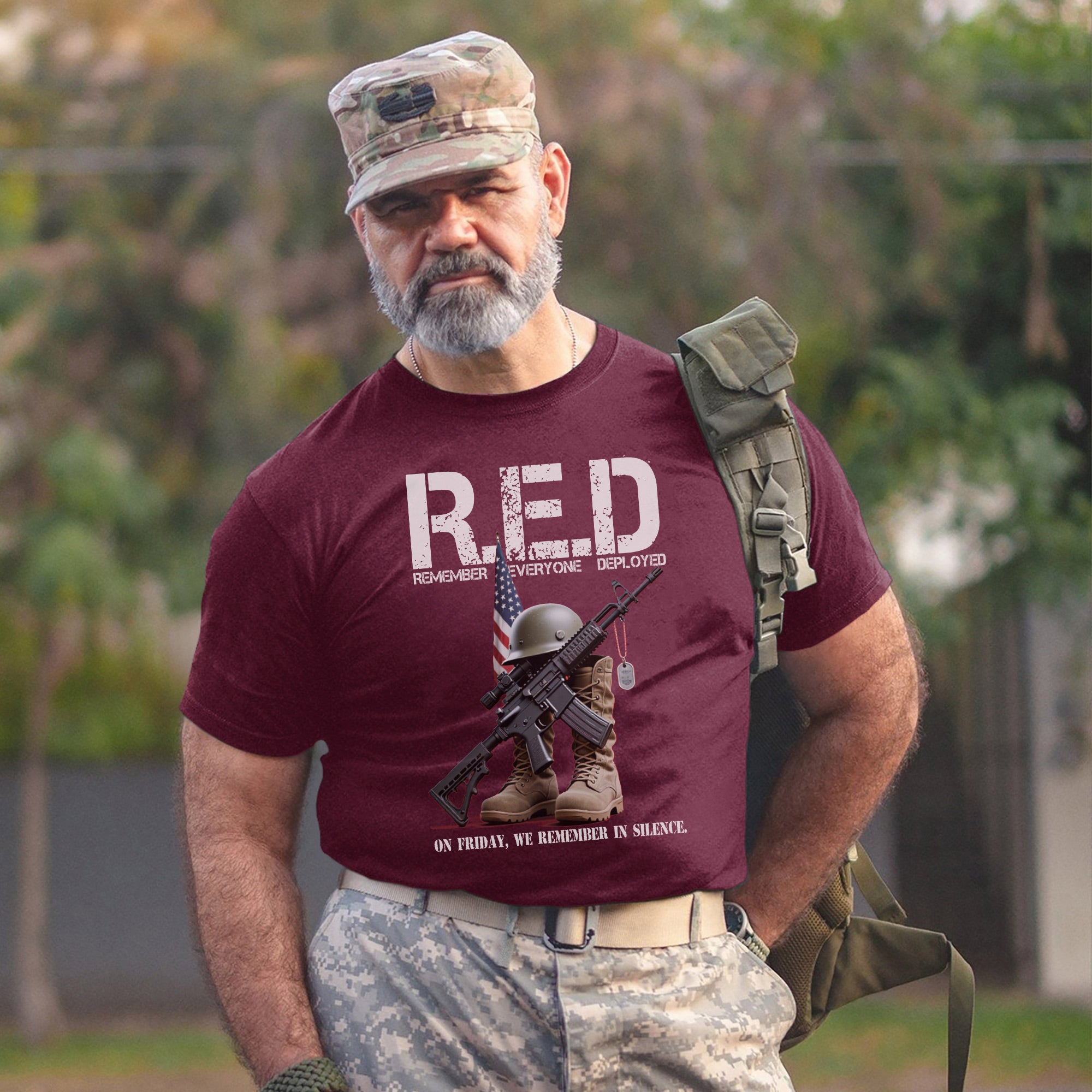Remember Everyone Deployed On Friday We Remember in Silence US Military Veteran T-Shirt