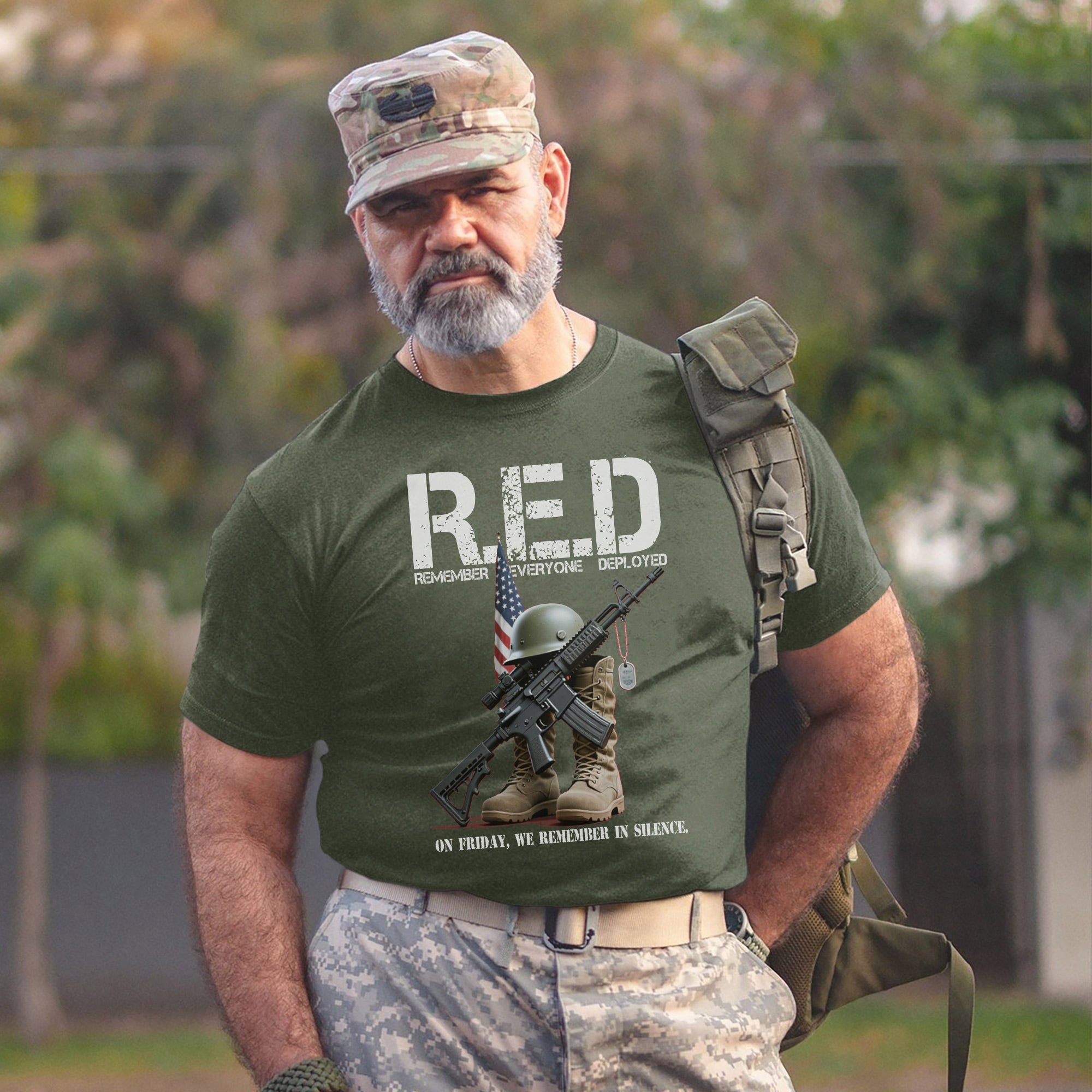 Remember Everyone Deployed On Friday We Remember in Silence US Military Veteran T-Shirt