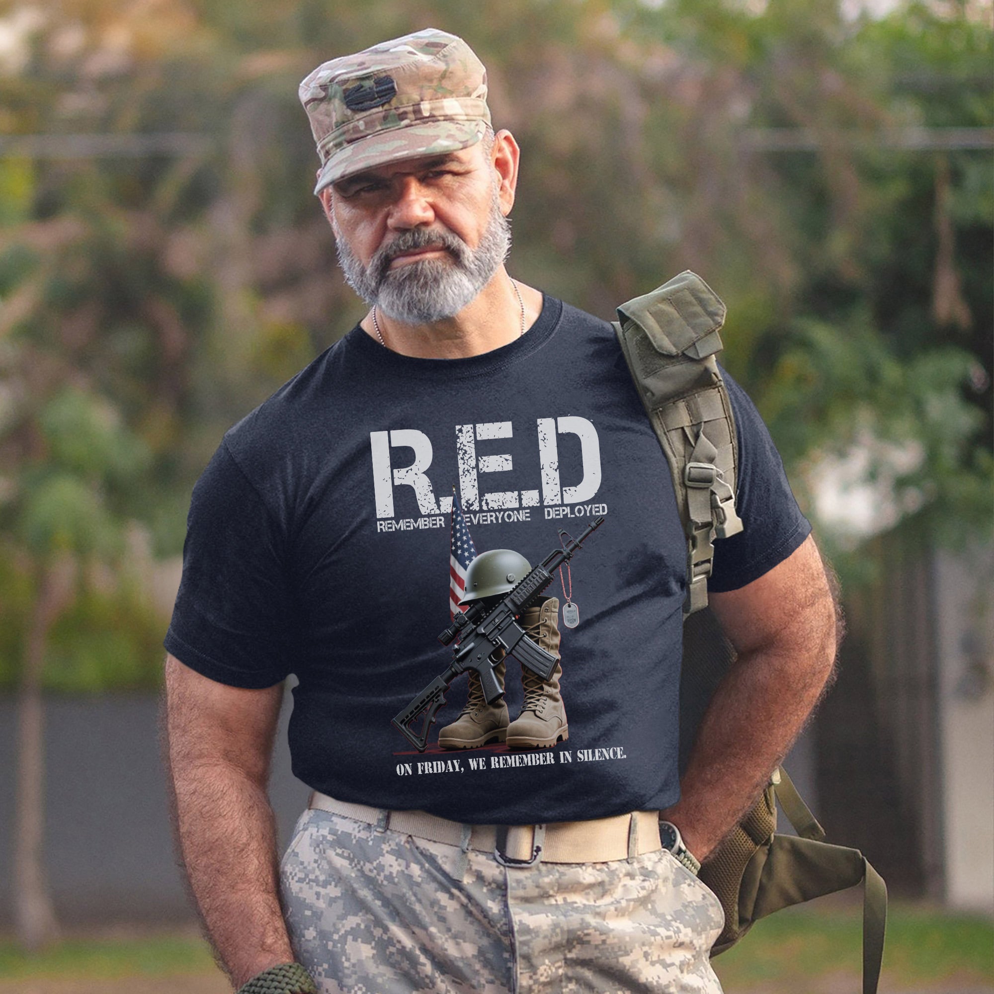 Remember Everyone Deployed On Friday We Remember in Silence US Military Veteran T-Shirt