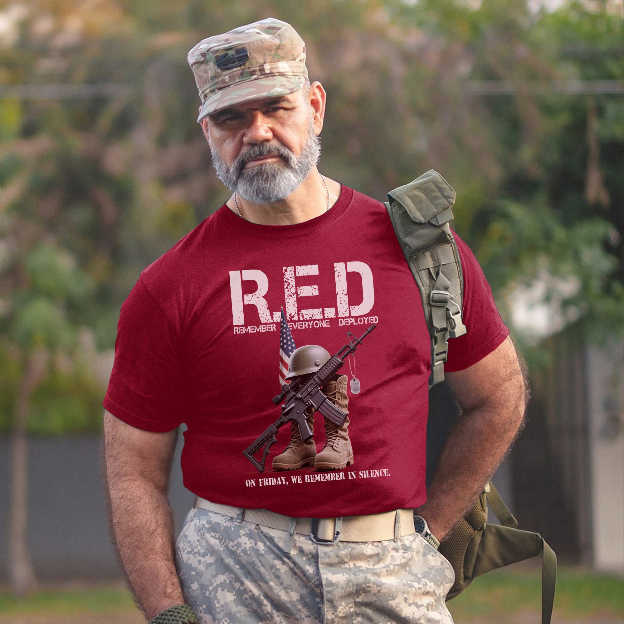 Remember Everyone Deployed On Friday We Remember in Silence US Military Veteran T-Shirt