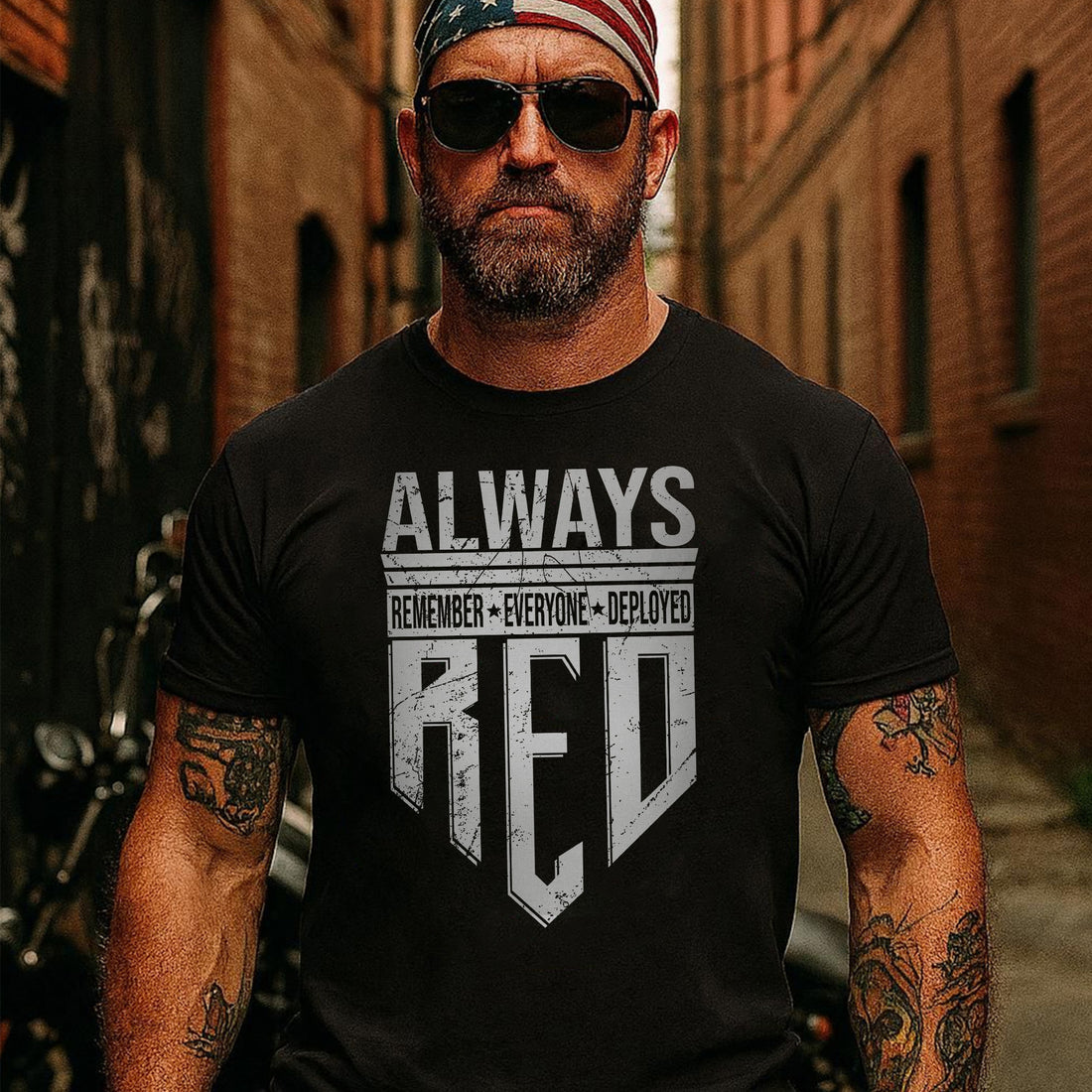 Always Remember Everyone Deployed Proud US Military Veteran Support Red Friday T-Shirt