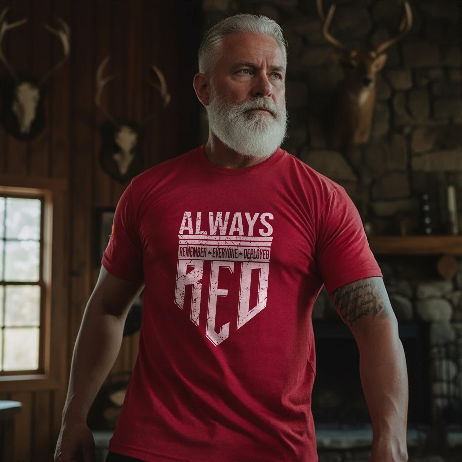 Always Remember Everyone Deployed Proud US T-Shirt Secondary image
