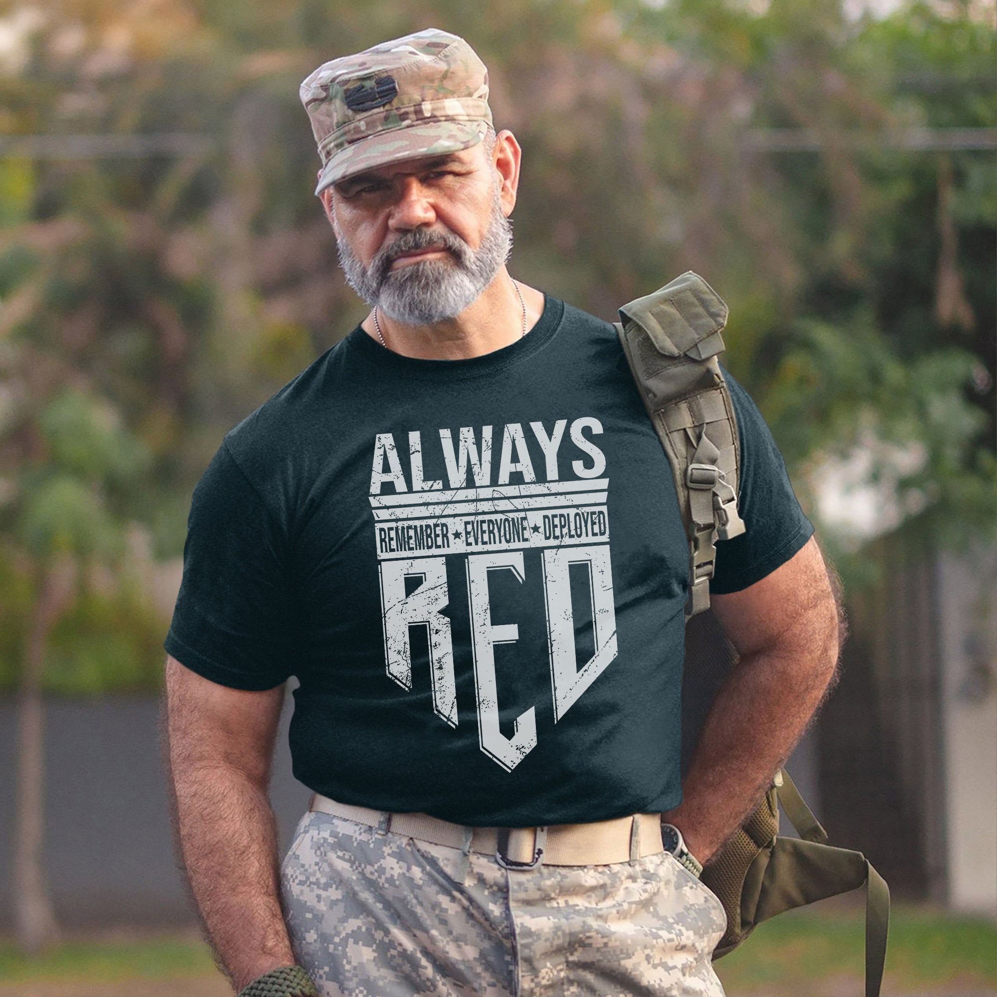 Always Remember Everyone Deployed Proud US Military Veteran Support Red Friday T-Shirt